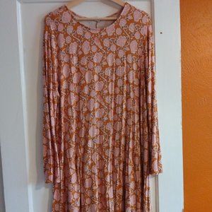 Old Navy Jersey Swing Dress Long Sleeve